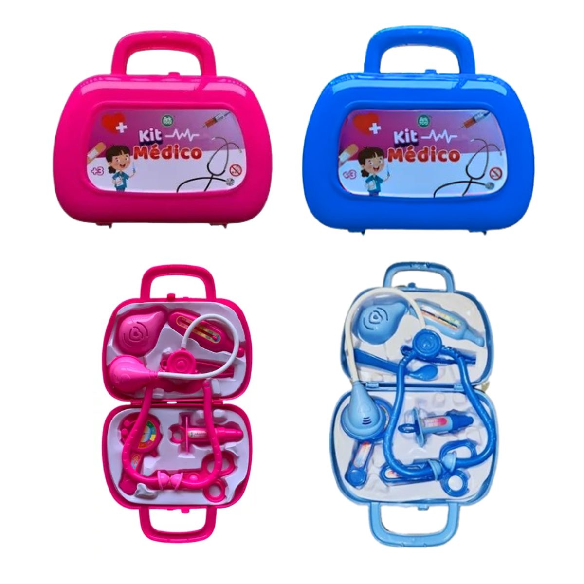 Brinquedo Kits Com 2 Maletas Médicos Infantil - Ark Toys Brinquedo Kits Com 2 Maletas Médicos Infantil - Ark Toys